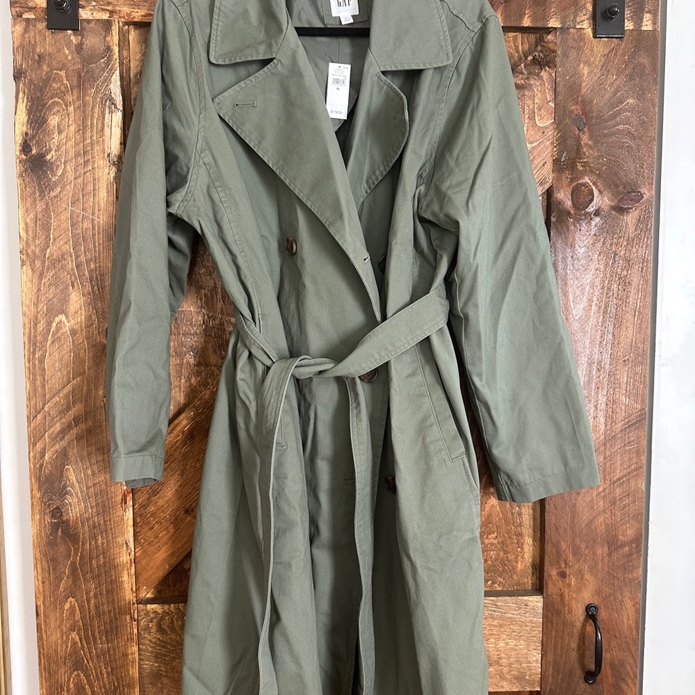 NWT Women's Green Trench Coat